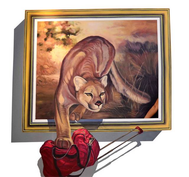 母狮子3D装饰画
