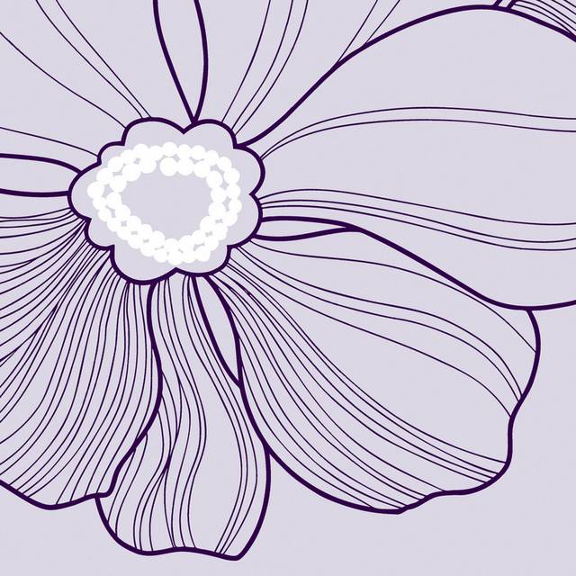 浅紫色底花朵装饰画
