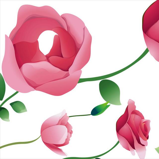 粉色淡雅玫瑰装饰画