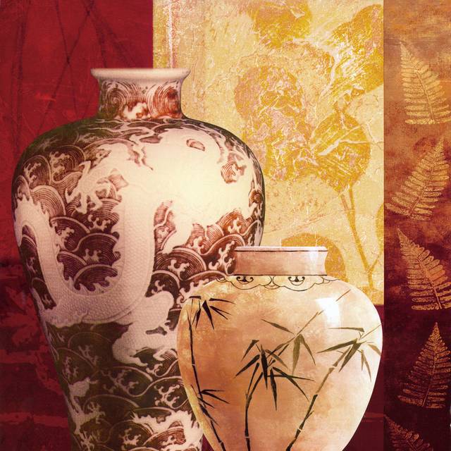 中式花瓶装饰画
