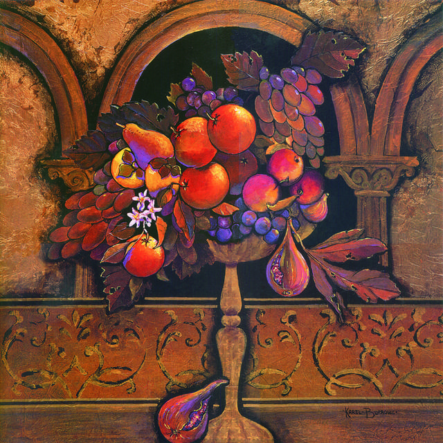欧式古典水果油画装饰画1
