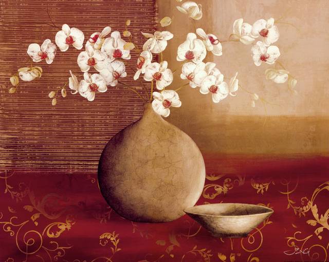 中式古典花瓶装饰画1
