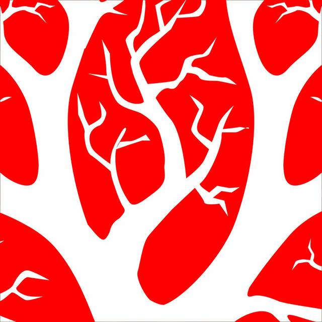 抽象黑红树木装饰画1