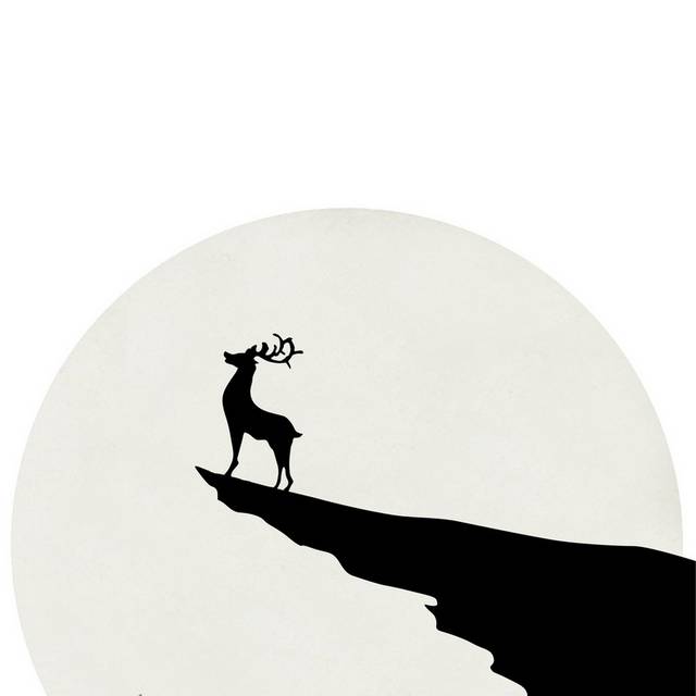 麋鹿远山装饰画3