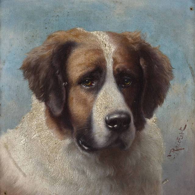 狗艺术油画装饰画2