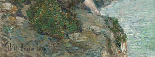 河边洗澡的女人印象派油画装饰挂画