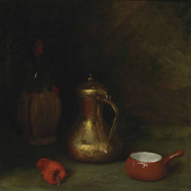 果核茶壶杯子艺术油画装饰画