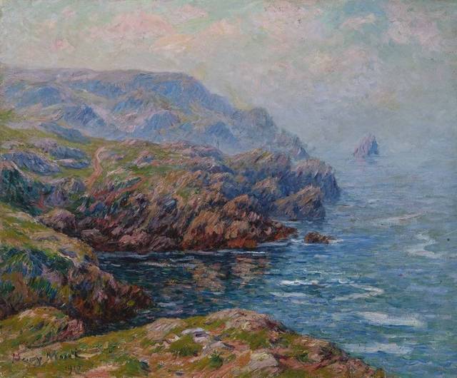 抽象美丽海景印象派油画装饰挂画