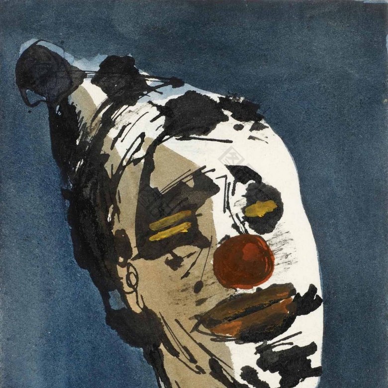 最終値下げ 抽象小丑人物油画装饰画_图品汇 絵画