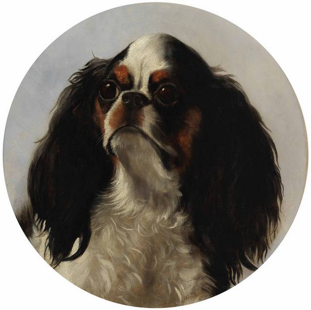 宠物狗艺术油画装饰画1