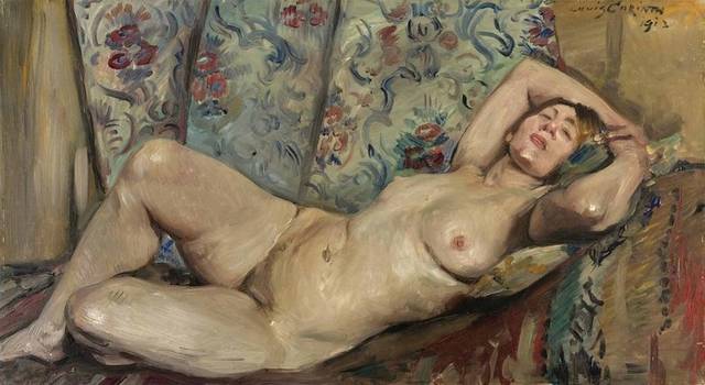 裸体女人肖像印象派油画装饰挂画