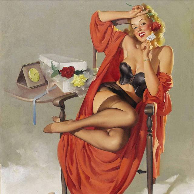 欧美时尚复古美女装饰画2