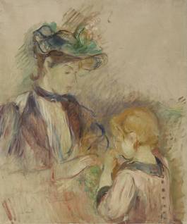 抽象母女油画装饰画2_图品汇