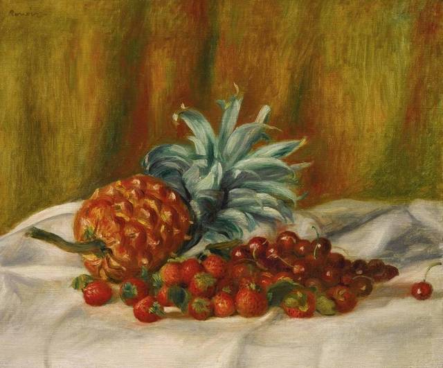 高清抽象水果印象派油画无框画