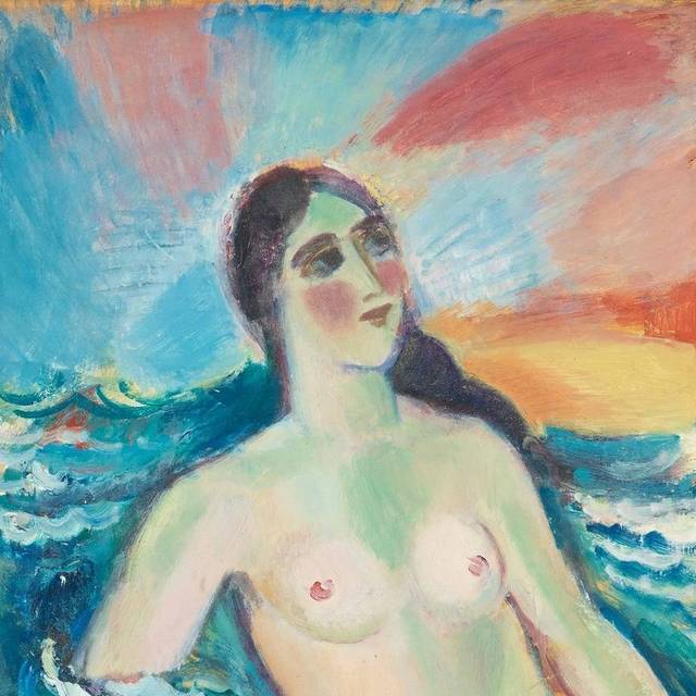 水中的裸女欧美抽象装饰画
