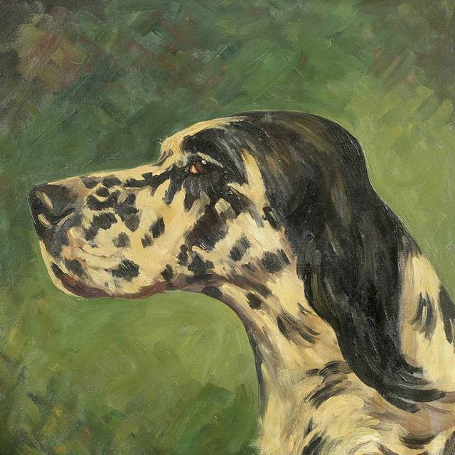 斑点狗艺术油画装饰画1