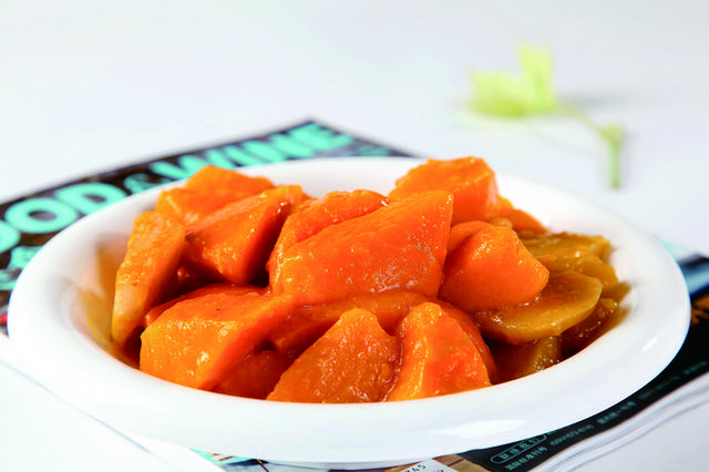 土豆焖金瓜焖菜美食