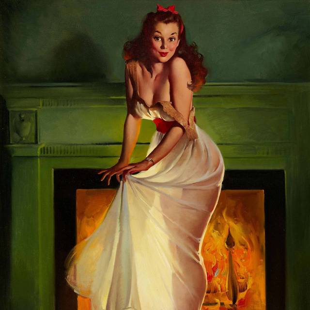 可爱复古美女装饰画1
