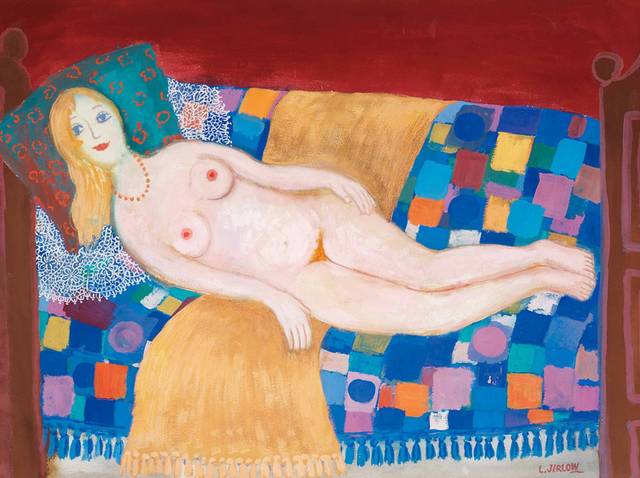 躺着的裸女欧美抽象装饰画1