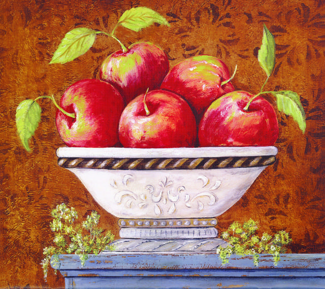 苹果油画装饰画