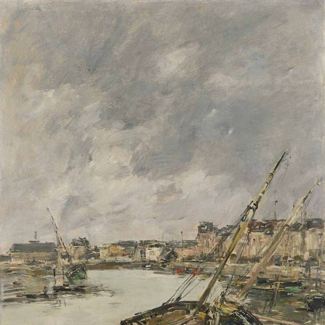 城市船油画装饰画