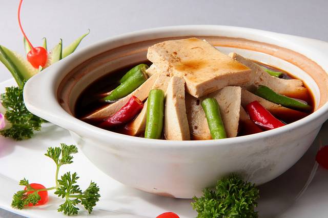 杭椒烩豆腐图片