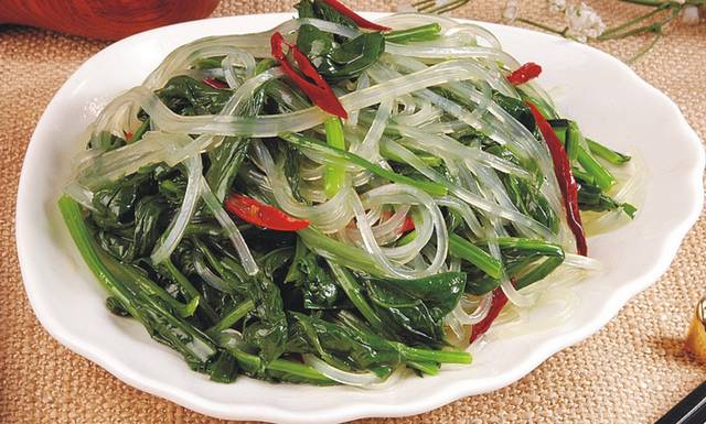 菠菜水晶粉图片