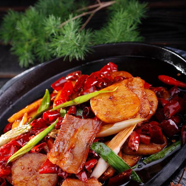 铁板土豆片图片.