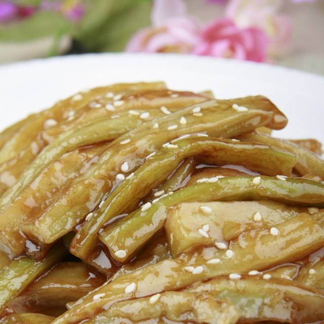 烧汁茄条图片