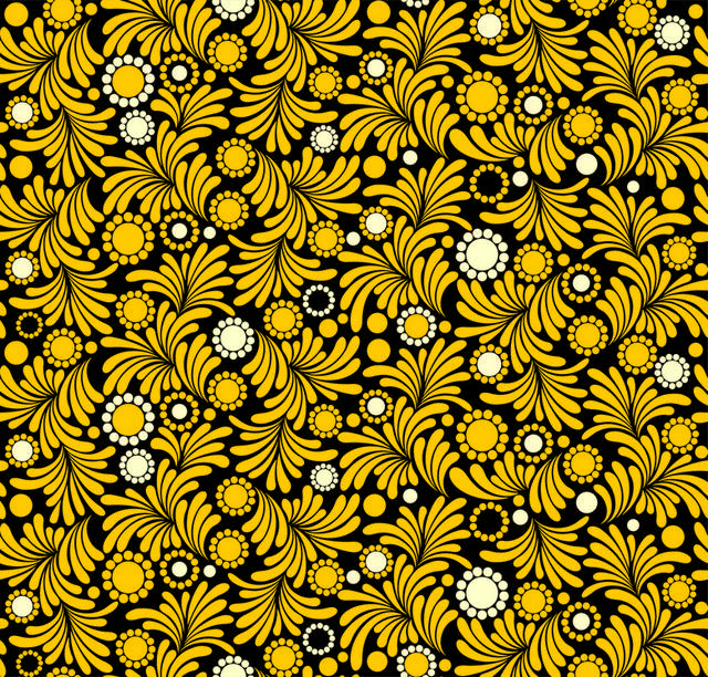 黄白花朵背景图案