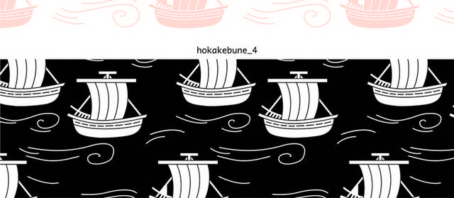 卡通帆船背景图案
