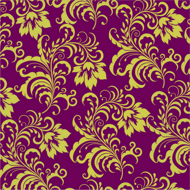 紫色背景黄色花背景图案