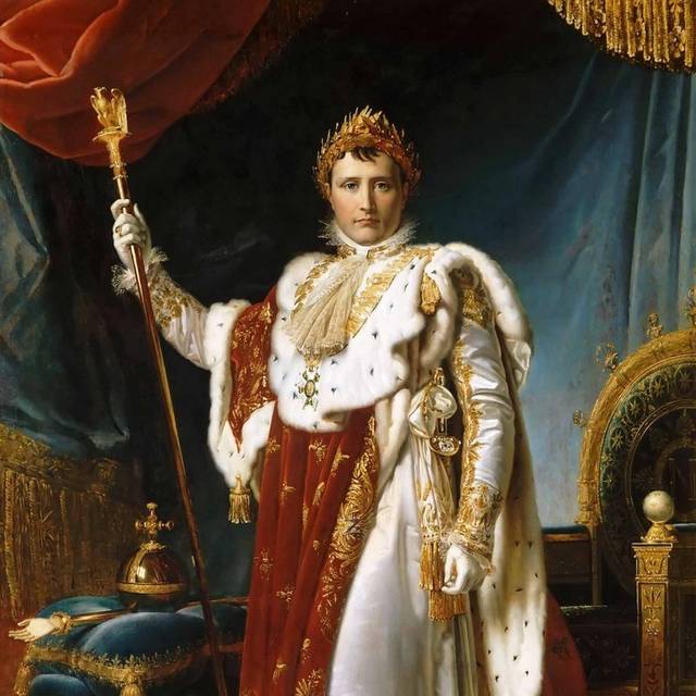 戴王冠的贵族宫廷油画