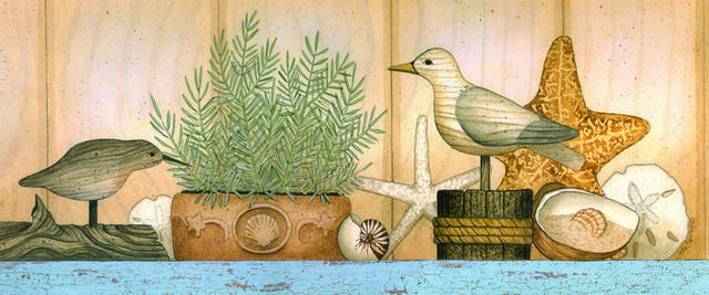 复古木制小鸟装饰画