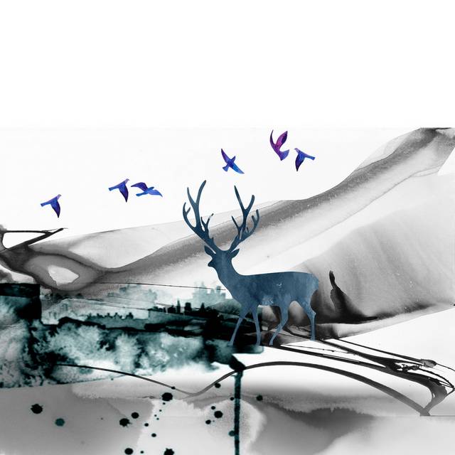 水彩麋鹿装饰画3