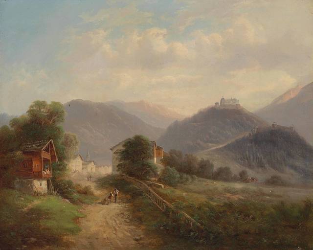 山中土路装饰画