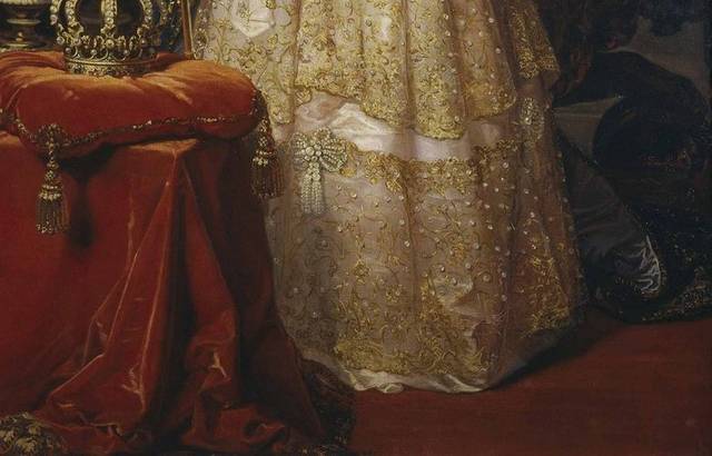 戴王冠的女人宫廷油画装饰画