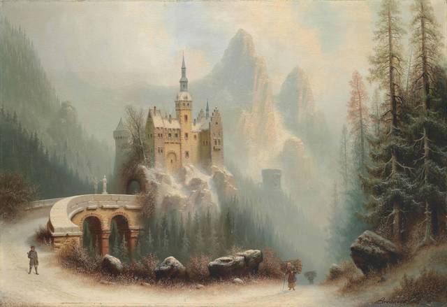 雾中山林装饰画