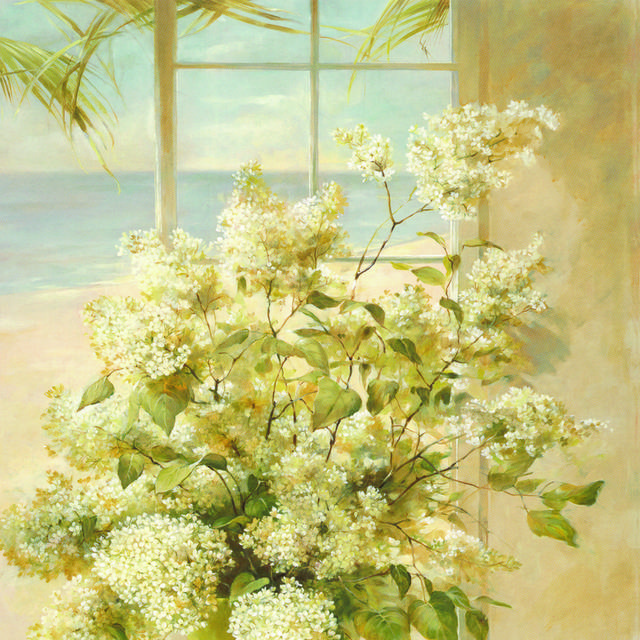 海边花瓶装饰画1