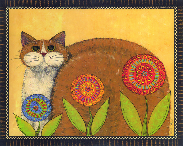 黄色大肥猫装饰画