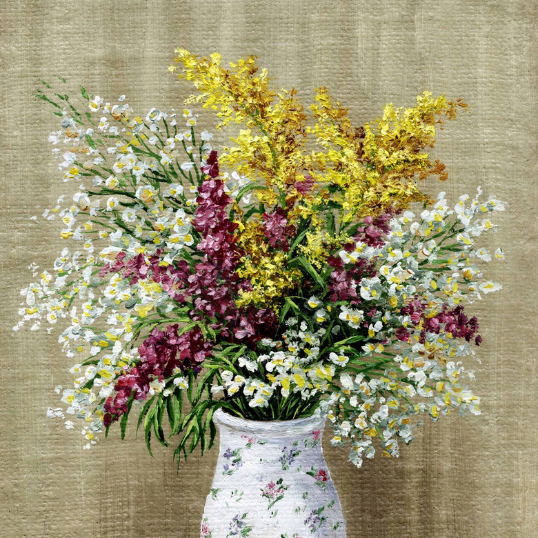 淡雅碎花花瓶装饰画 图品汇 淡雅碎花花瓶装饰画 图品汇