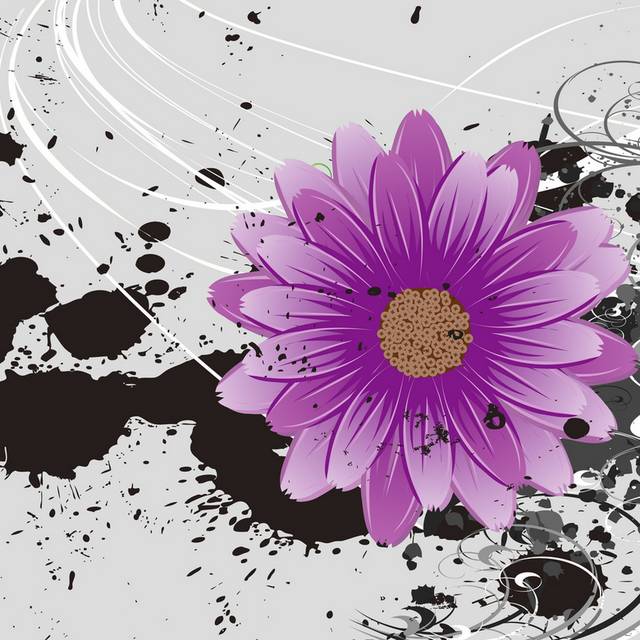 紫色花朵无框画2