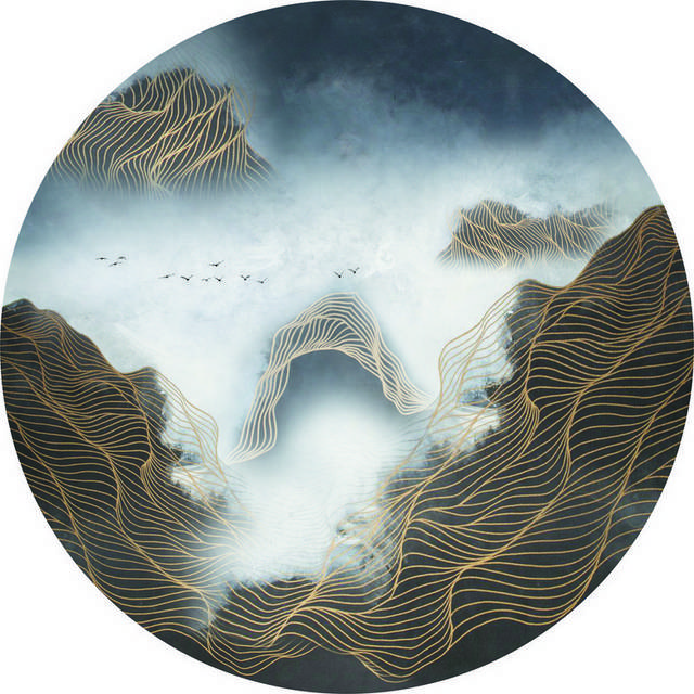 抽象中国风山水装饰画3