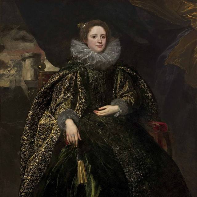 坐着的贵族女人宫廷油画