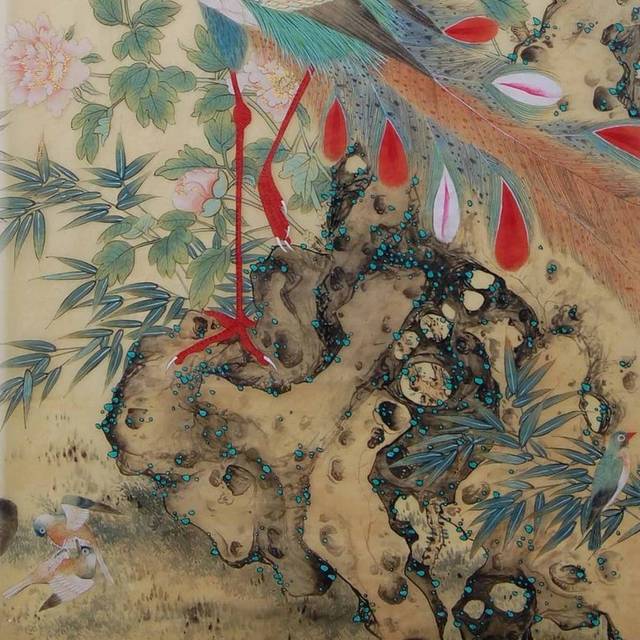 美丽孔雀工笔装饰画