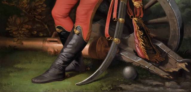 佩戴弯刀的男人欧洲宫廷油画