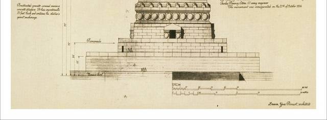 手绘复古名声建筑装饰画