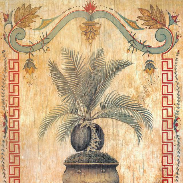 古典大型盆栽装饰画