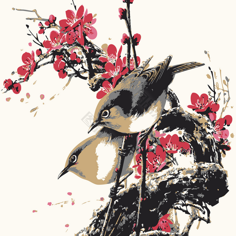 梅花鸟，高清梅花鸟图片/素材/模板，免费梅花鸟图库下载_图品汇