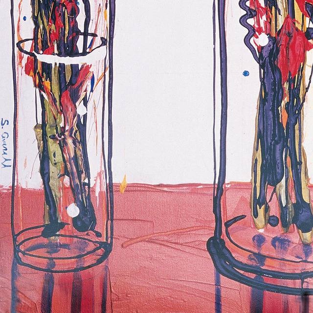 抽象油画花瓶装饰画1